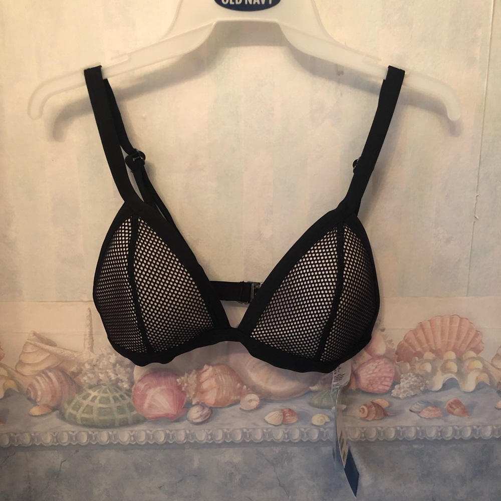 Black with mesh Bikini top